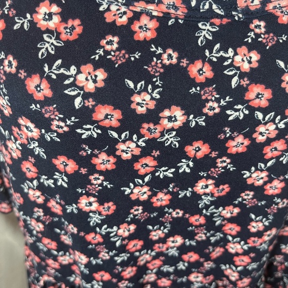 Floral Navy Midi Dress - Picture 3 of 5